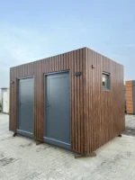 Modulo sanitario con doccia e WC separati